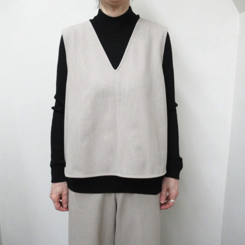 Vent d'ouest  アンジーツイル前後2wayベスト /杢BE33 【日本製】